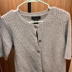 House of Harlow 1960 Ribbed Gray Cardigan